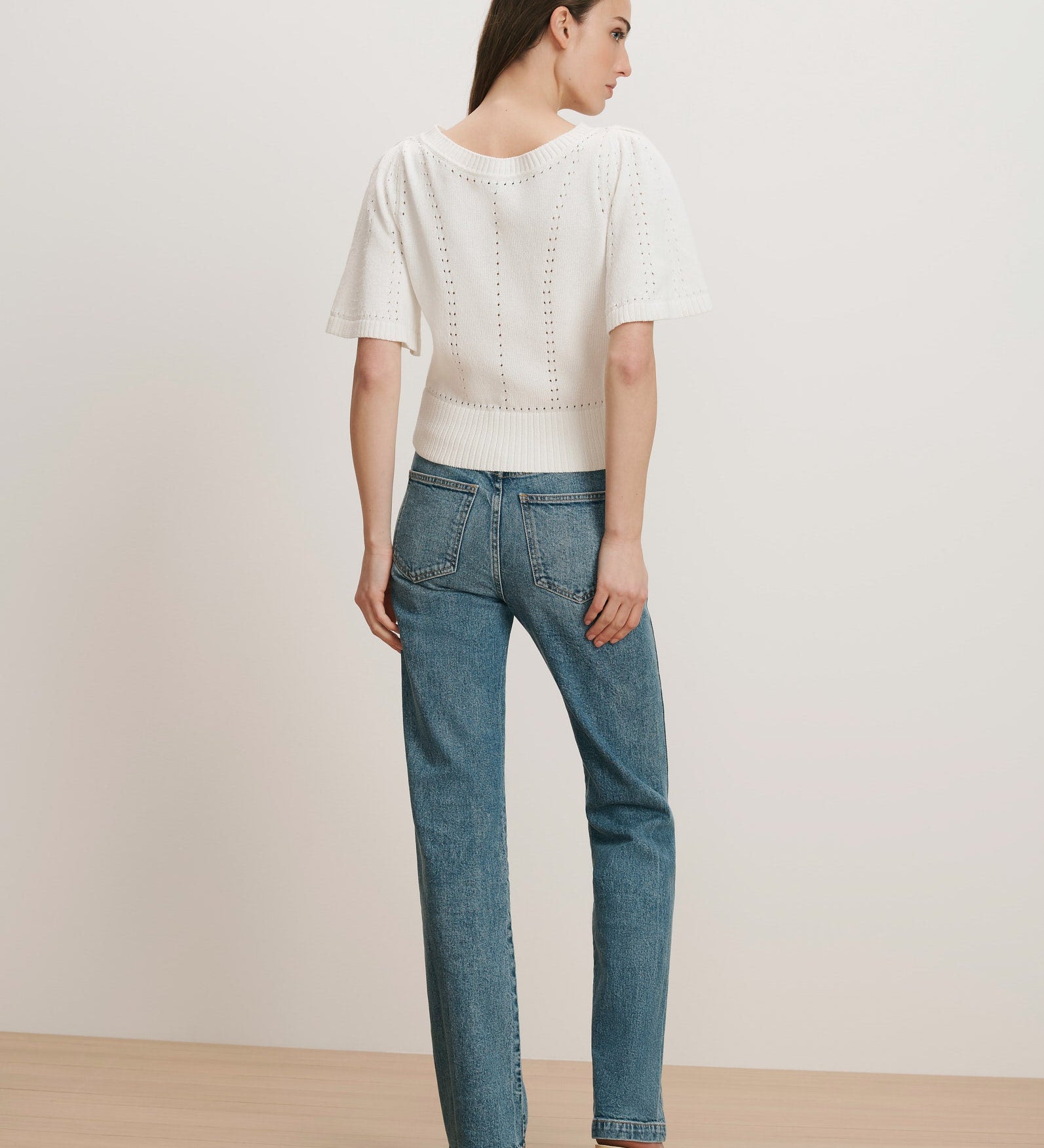 Veronica Beard - Rhennan Pointelle Knit Top