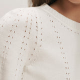 Veronica Beard - Rhennan Pointelle Knit Top