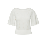 Veronica Beard - Rhennan Pointelle Knit Top
