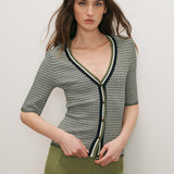 Veronica Beard - Calliope Knit Button - Front Top