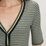 Veronica Beard - Calliope Knit Button - Front Top