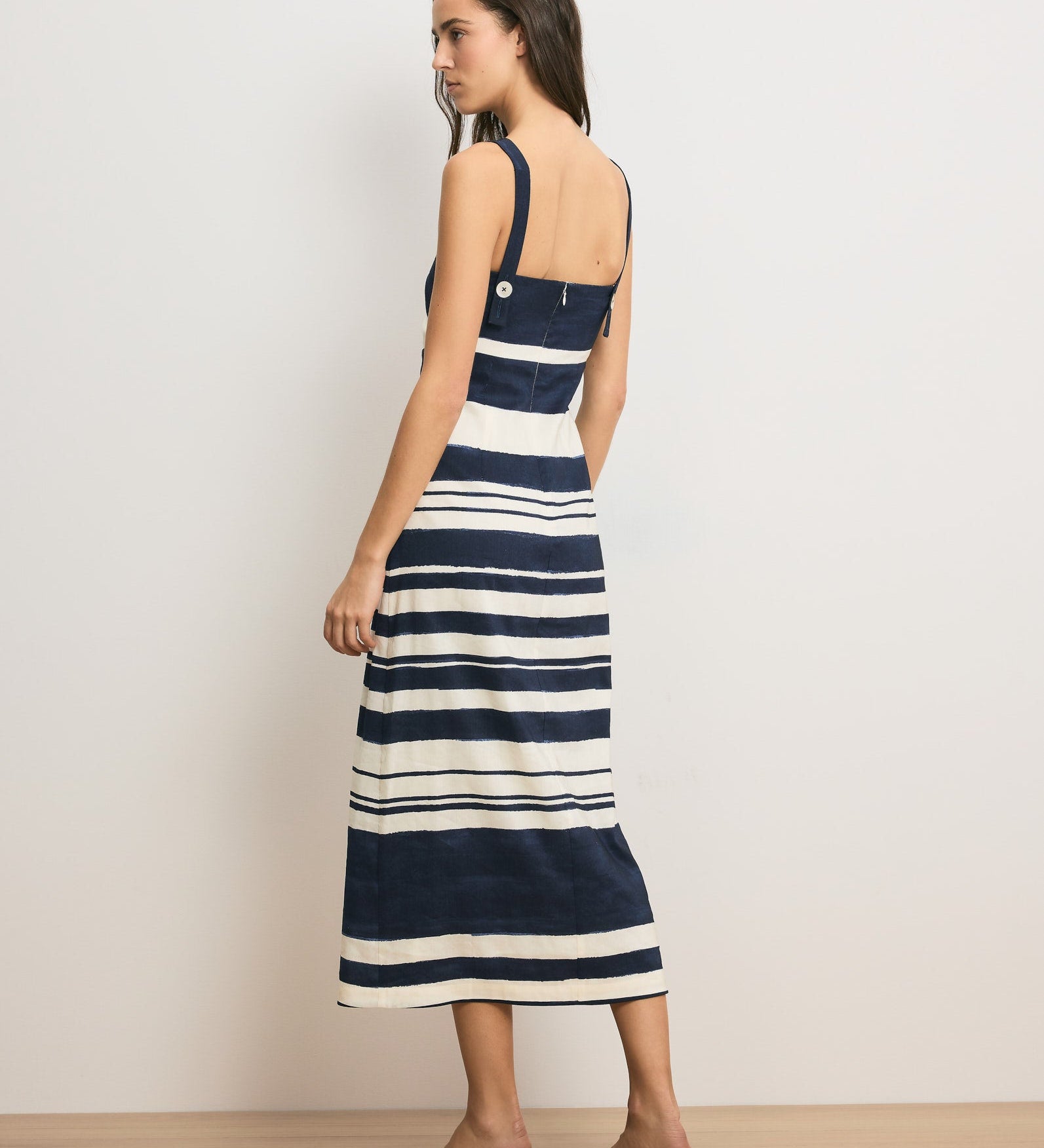 Veronica Beard - Ella Striped Linen Midi Dress