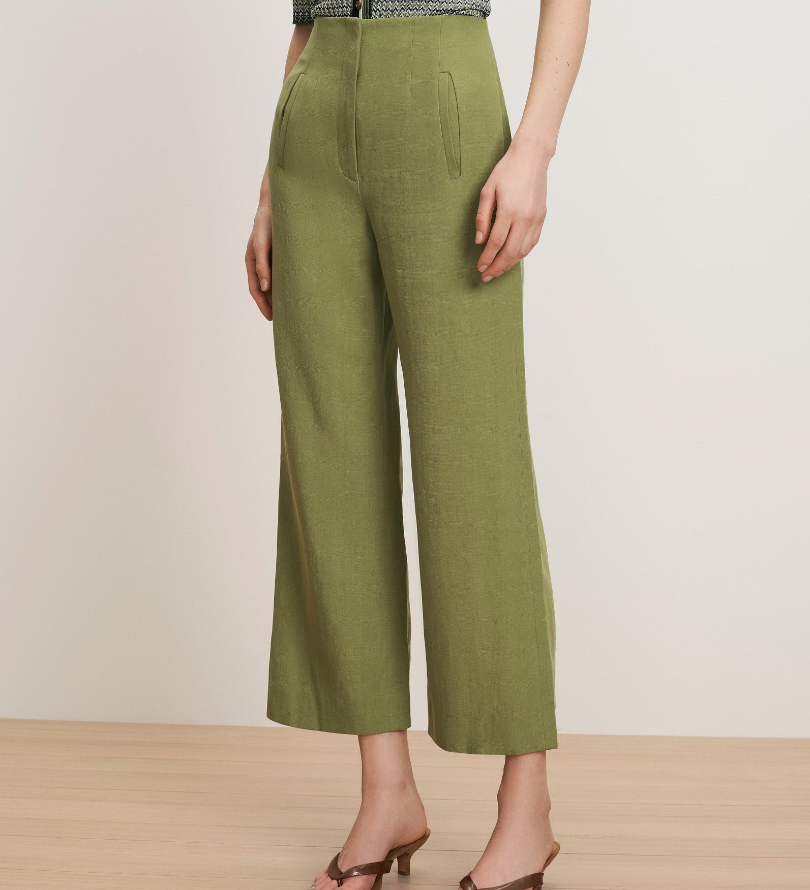 Veronica Beard - Dova Wide - Leg Linen Pant