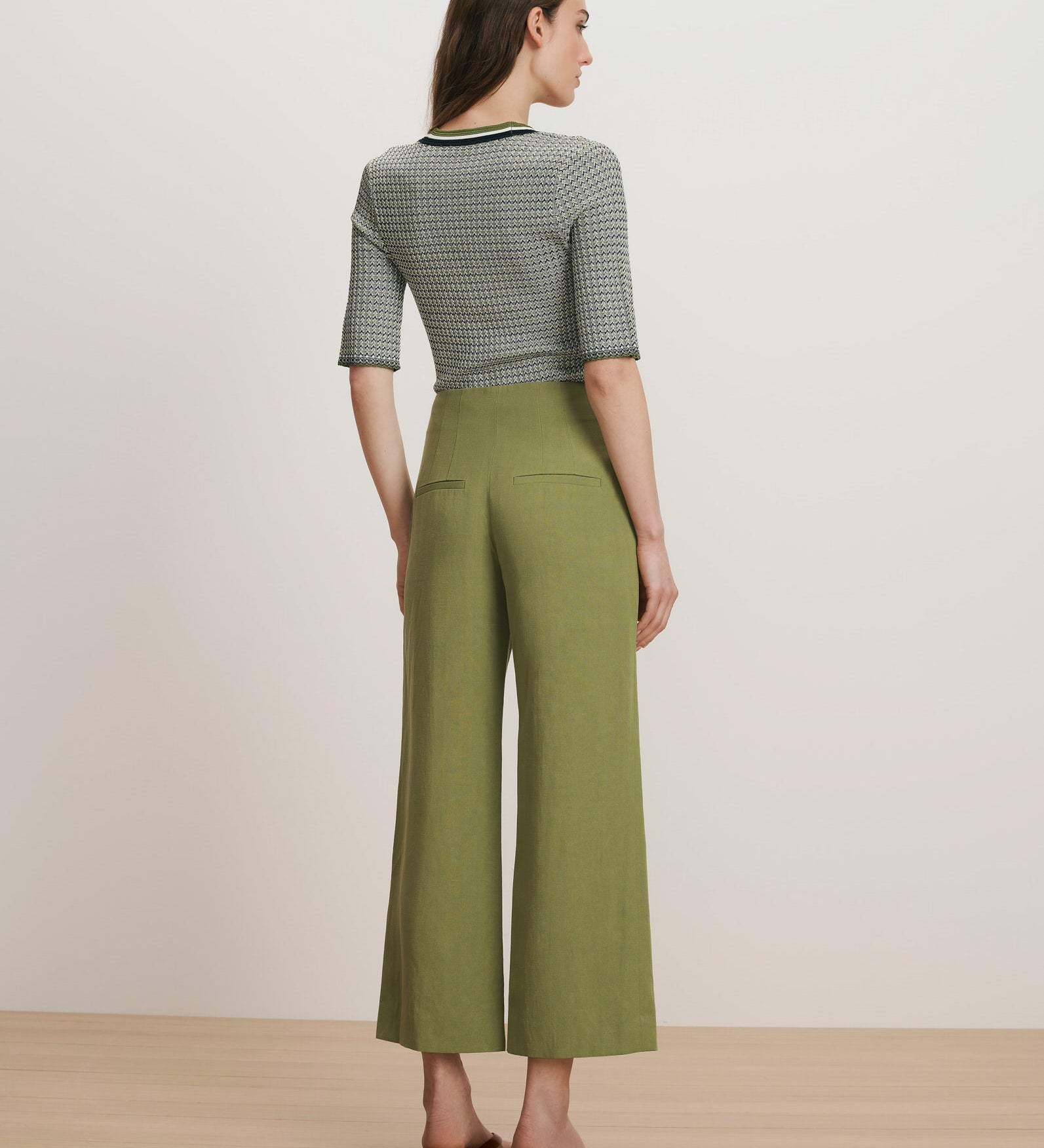 Veronica Beard - Dova Wide - Leg Linen Pant