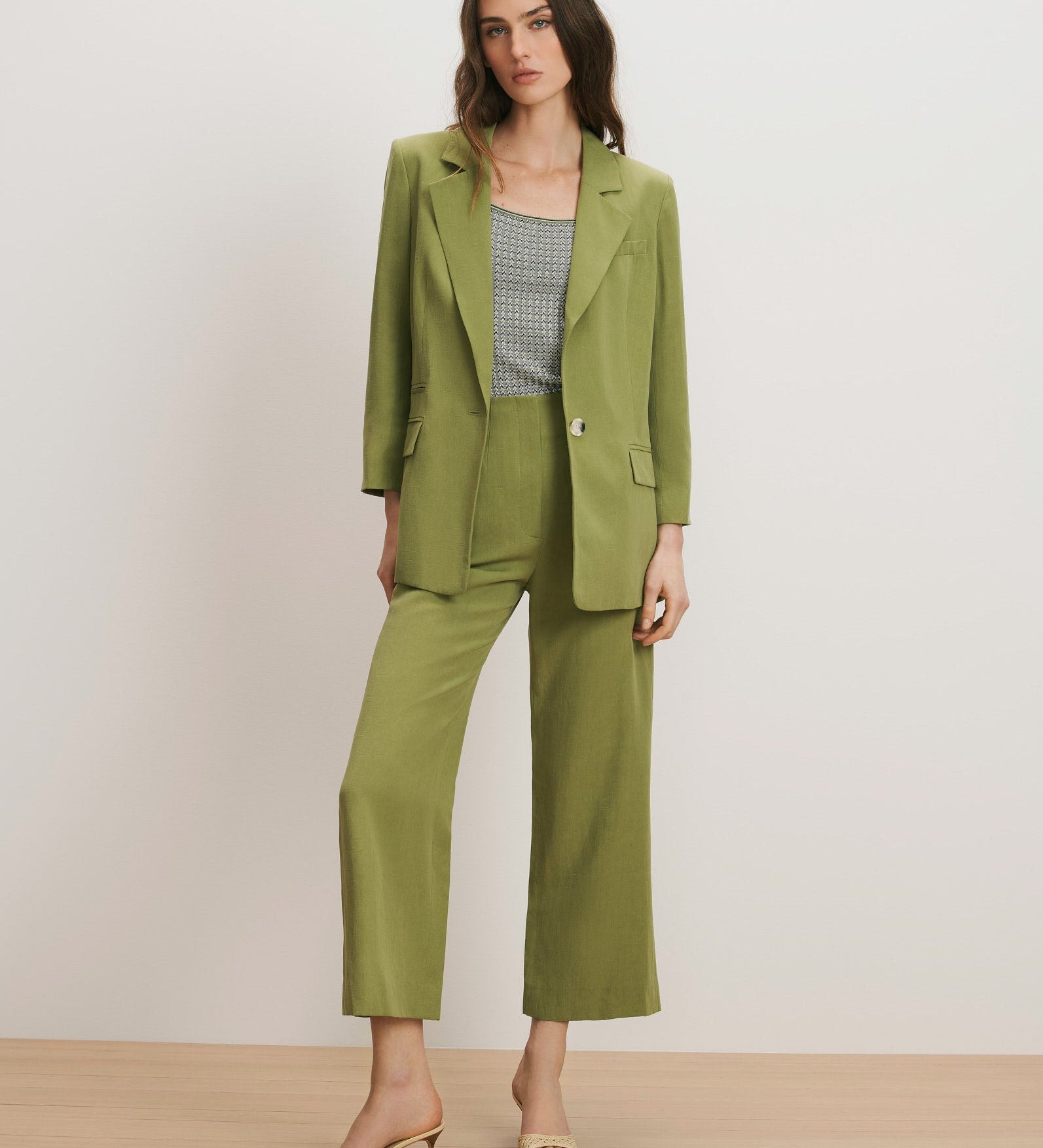 Veronica Beard - Dova Wide - Leg Linen Pant