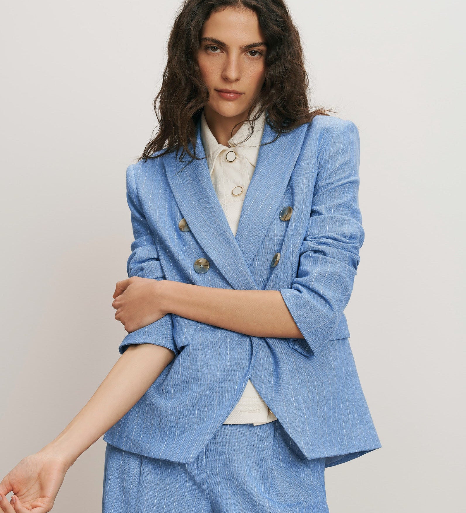 Veronica Beard - Slate Cotton Twill Dickey
