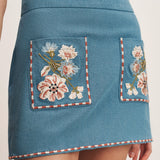 Veronica Beard - Pallas Embroidered Mini Skirt