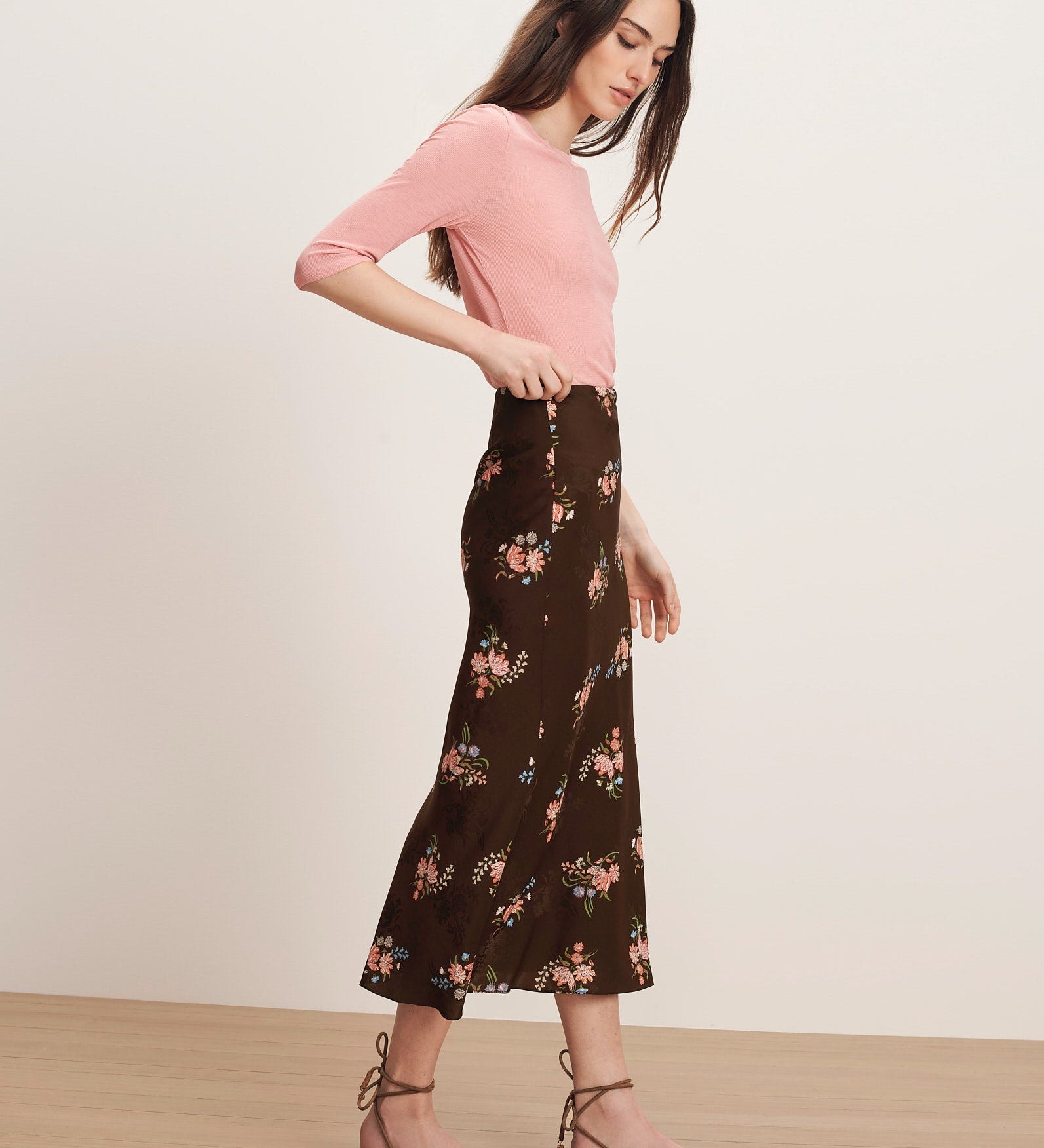 Veronica Beard - Clover Floral Midi Skirt