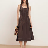Veronica Beard - Jolie Cotton Poplin Midi Dress