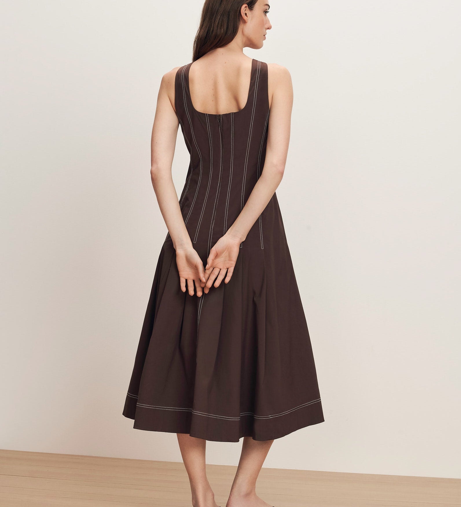 Veronica Beard - Jolie Cotton Poplin Midi Dress