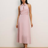 Veronica Beard - Mackey Seersucker Halter Midi Dress