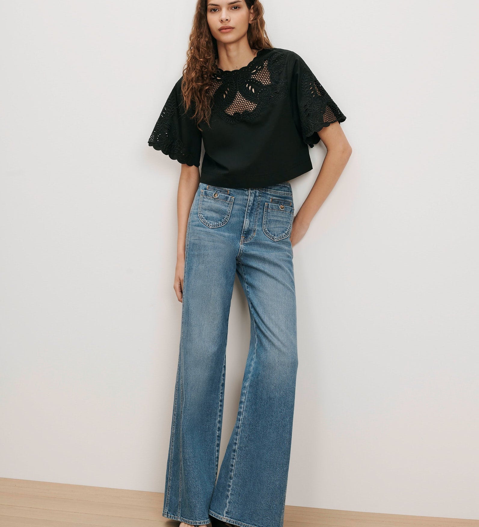 Veronica Beard - Errol Embroidered Top