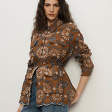 Veronica Beard - Kiki Linen Eyelet Jacket