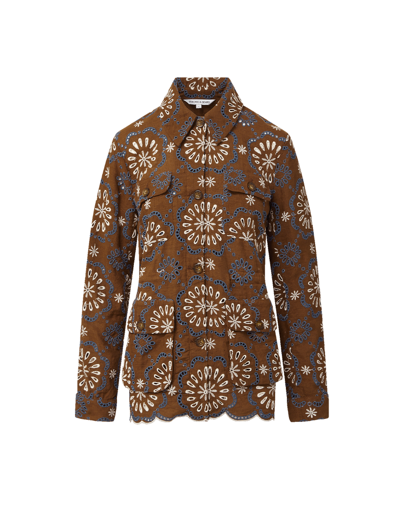 Veronica Beard - Kiki Linen Eyelet Jacket – The Iconic Issue