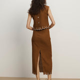 Veronica Beard - Malou Linen Midi Skirt
