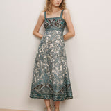 Veronica Beard - Rye Linen - Silk Midi Dress
