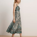 Veronica Beard - Rye Linen - Silk Midi Dress