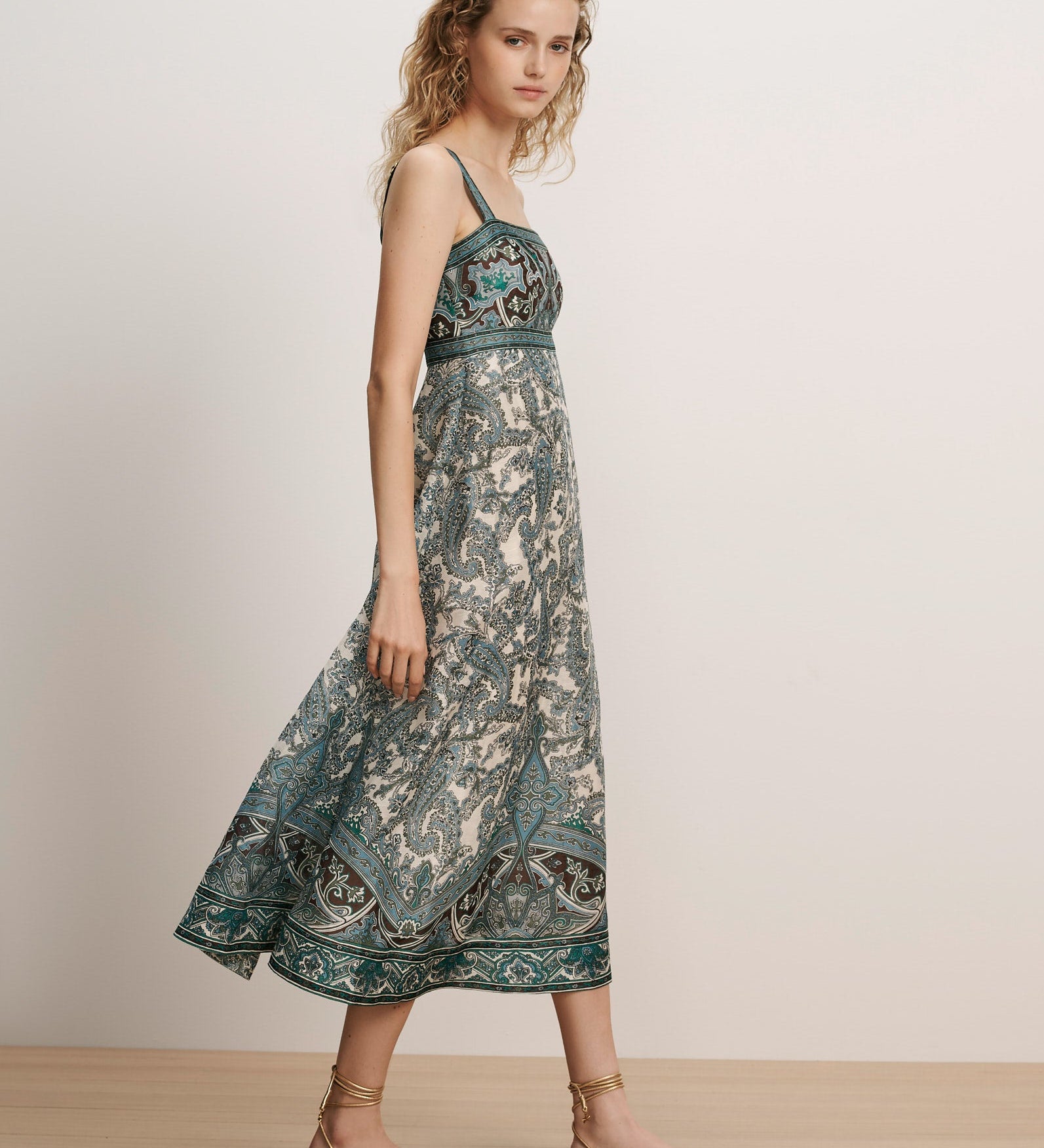 Veronica Beard - Rye Linen - Silk Midi Dress