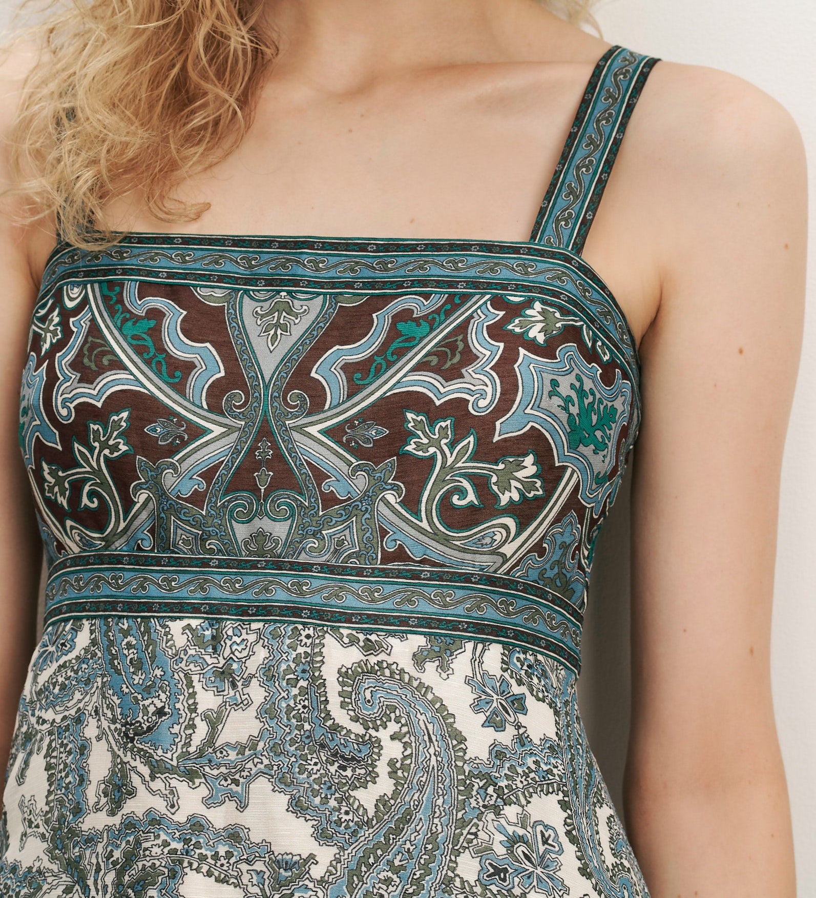Veronica Beard - Rye Linen - Silk Midi Dress