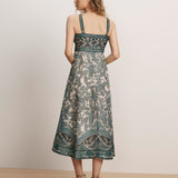 Veronica Beard - Rye Linen - Silk Midi Dress