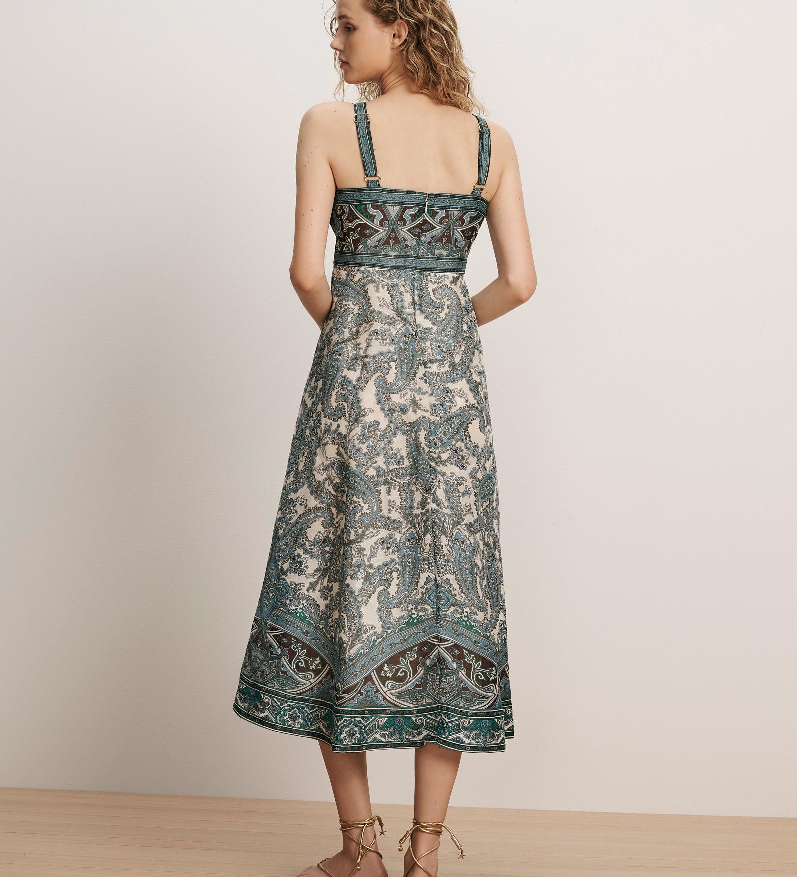 Veronica Beard - Rye Linen - Silk Midi Dress