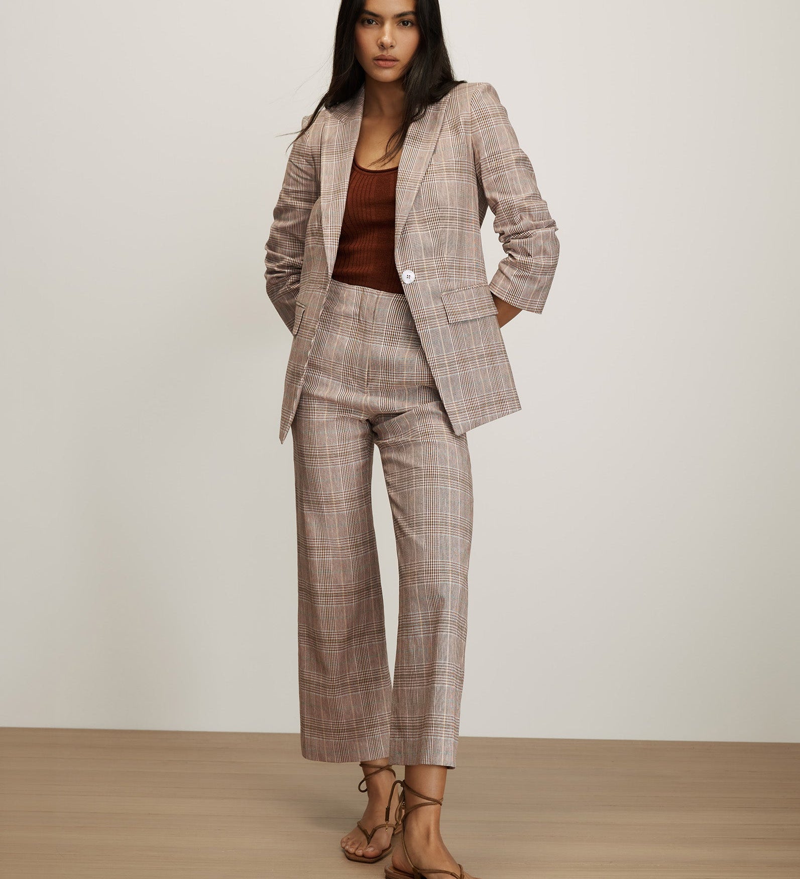 Veronica Beard - Dova Plaid Wide - Leg Pant