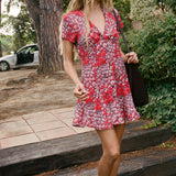 Ciao Lucia - Julian Poppy Printed Silk Dress