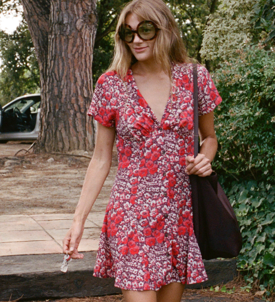 Ciao Lucia - Julian Poppy Printed Silk Dress