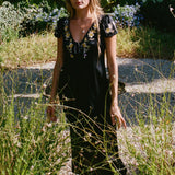 Ciao Lucia - Elize Black Charmeuse Dress