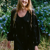 Ciao Lucia - Mirey Black Dupioni Dress