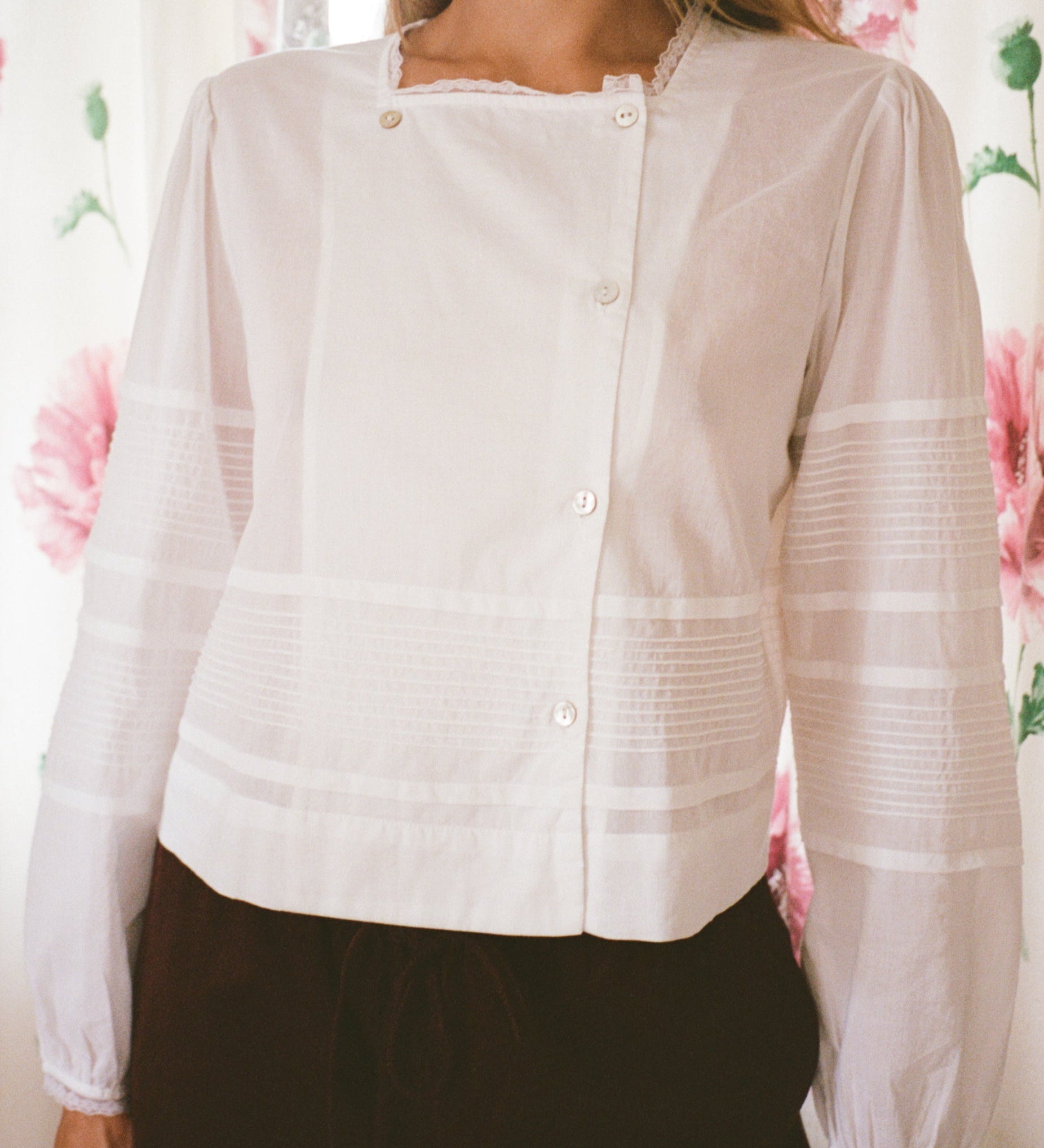 Ciao Lucia - Aldina White Cotton Voile Top
