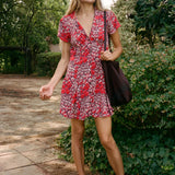 Ciao Lucia - Julian Poppy Printed Silk Dress