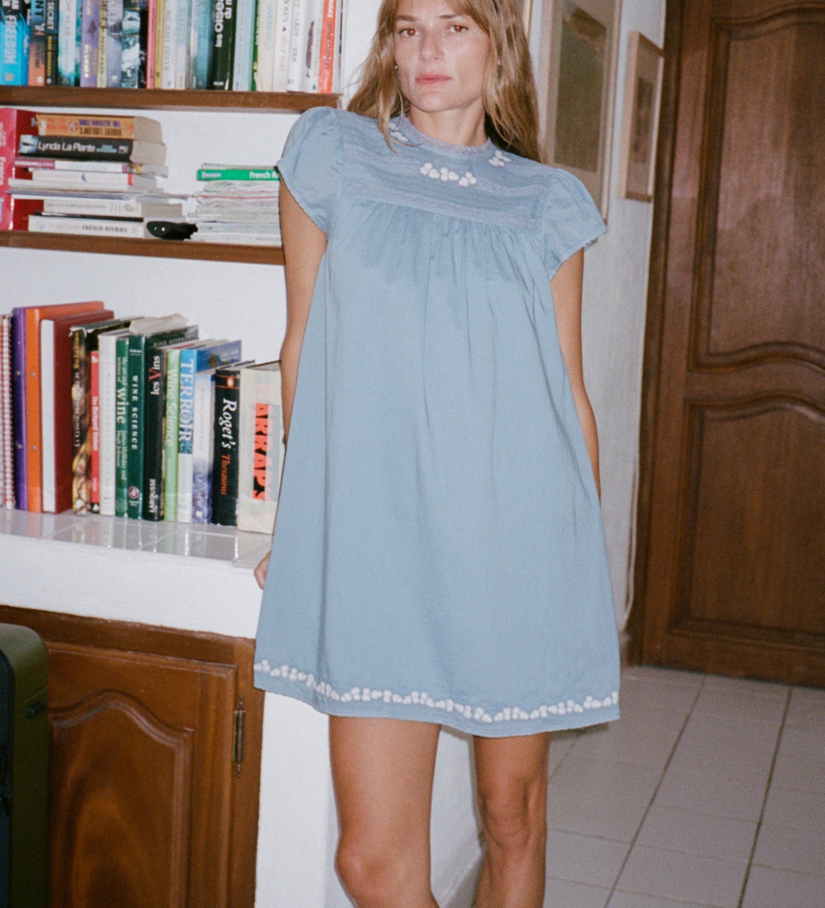 Ciao Lucia - Joelle Slate Cotton Voile Dress