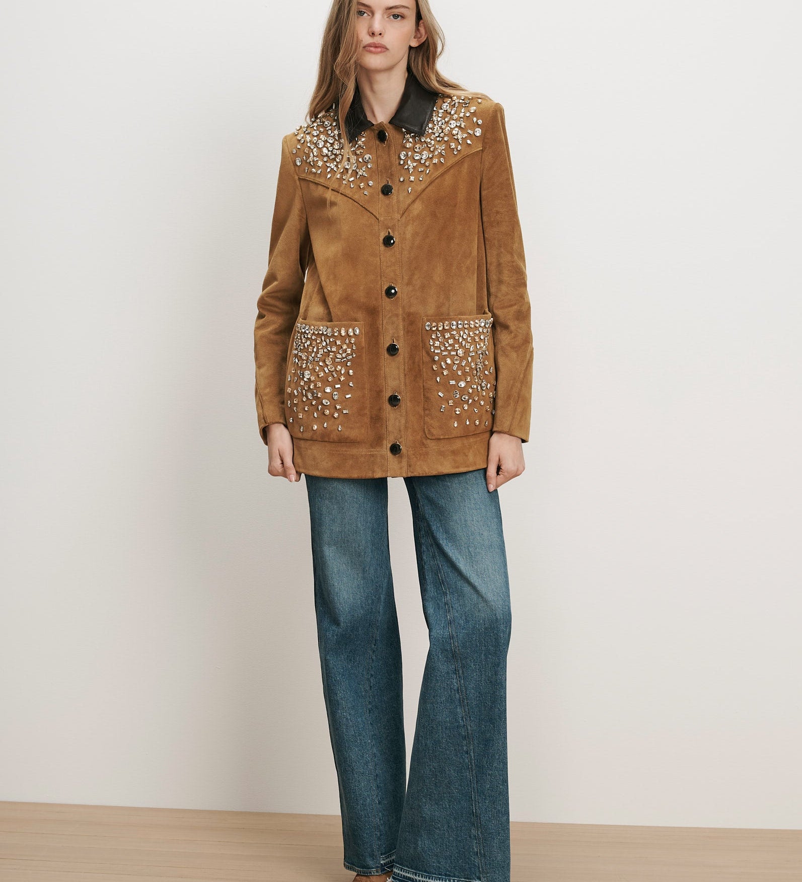 Veronica Beard - Shannon Suede Embellished Jacket