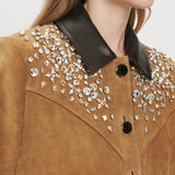 Veronica Beard - Shannon Suede Embellished Jacket
