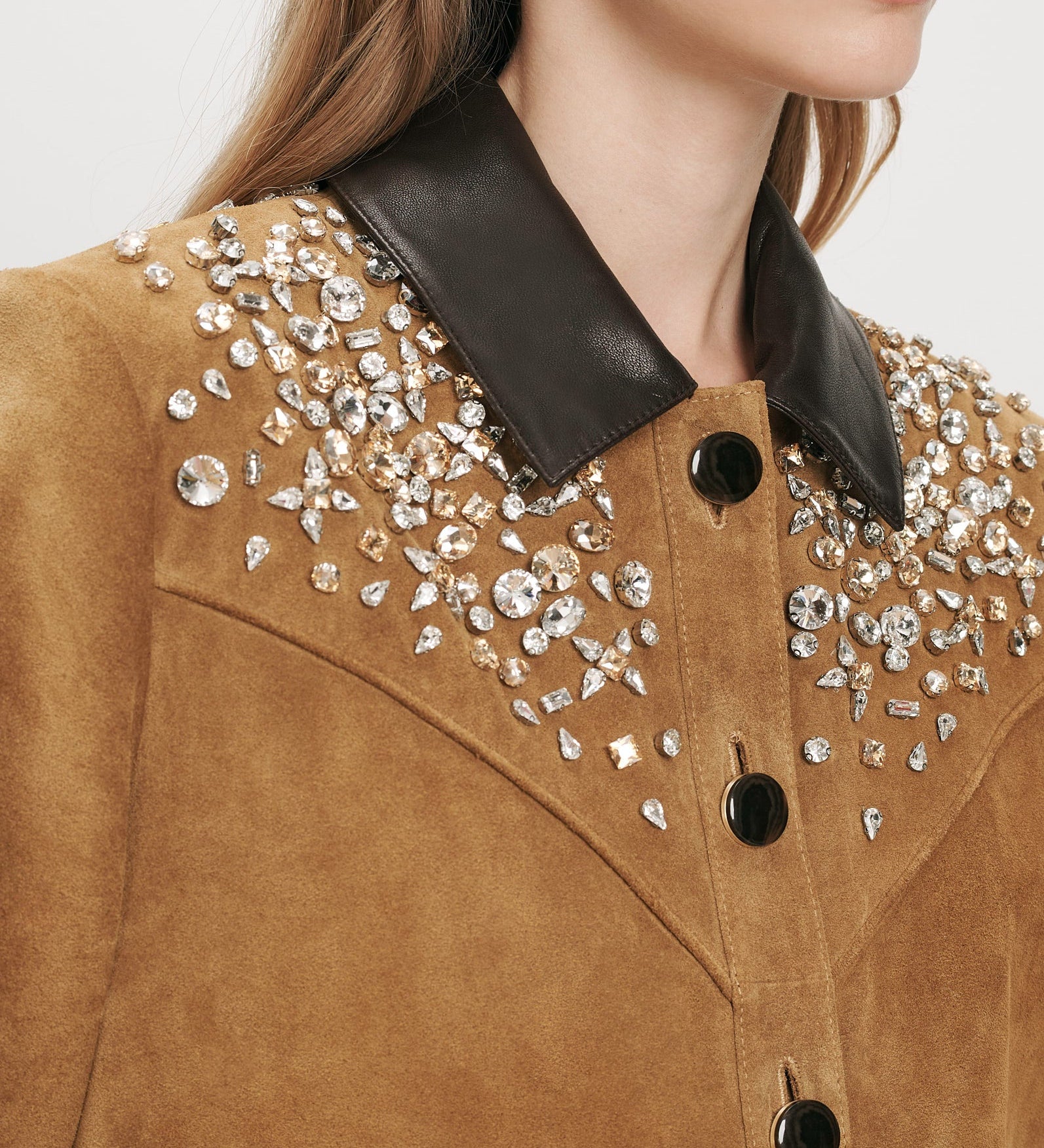 Veronica Beard - Shannon Suede Embellished Jacket