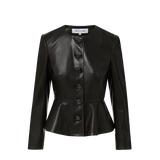 Veronica Beard - Quinn Leather Peplum Jacket