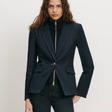Veronica Beard - Miller Denim Single - Breasted Dickey Jacket