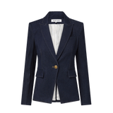 Veronica Beard - Miller Denim Single - Breasted Dickey Jacket