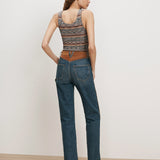 Veronica Beard - Dylan Suede - Patchwork Straight - Leg Jean