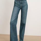 Veronica Beard - Crosbie Color - Block Slim Wide - Leg Jean
