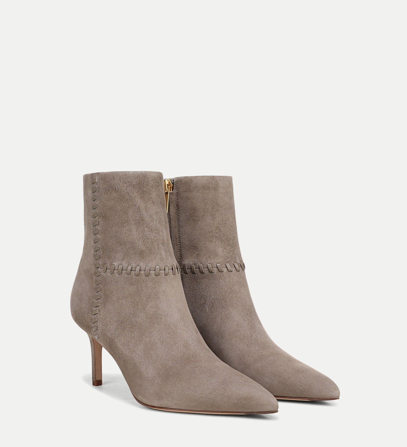 Veronica Beard - Lisa Whipstitch Mid - Heel Ankle Boot