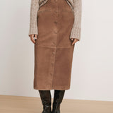 Veronica Beard - Callisian Suede Midi Skirt