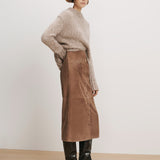 Veronica Beard - Callisian Suede Midi Skirt