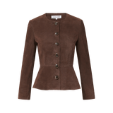 Veronica Beard - Quinn Suede Peplum Jacket