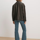 Veronica Beard - Silversmith Leather Dickey Jacket