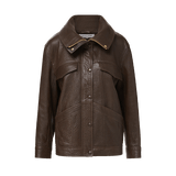 Veronica Beard - Silversmith Leather Dickey Jacket