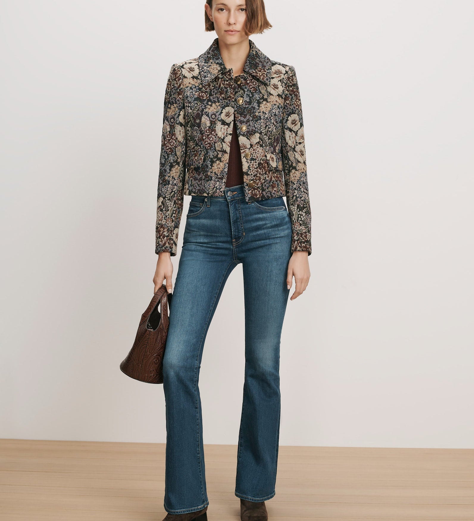 Veronica Beard - Wilde Removable - Collar Brocade Jacket