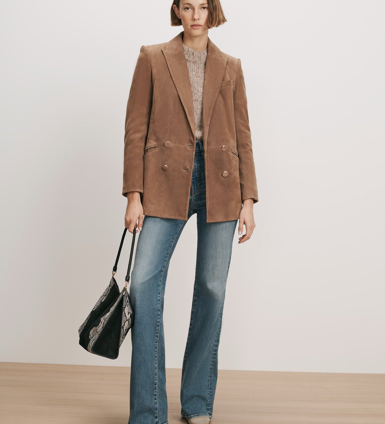 Veronica Beard - Oria Suede Dickey Jacket