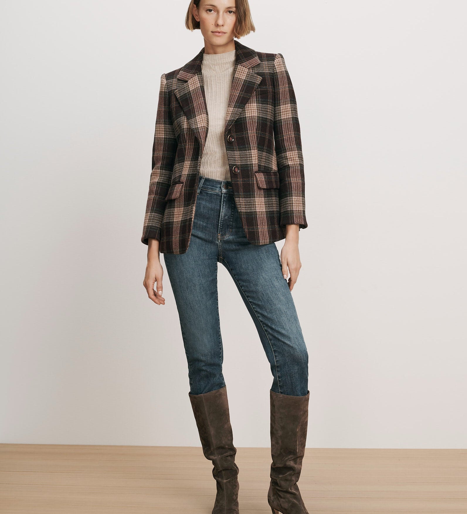 Veronica Beard - Cloverfield Plaid Dickey Jacket